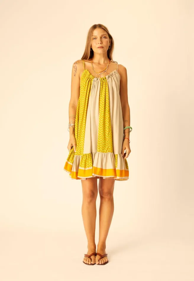 Jerusha Mini Block Zigzag Aubergine Women Natalie Martin Dresses