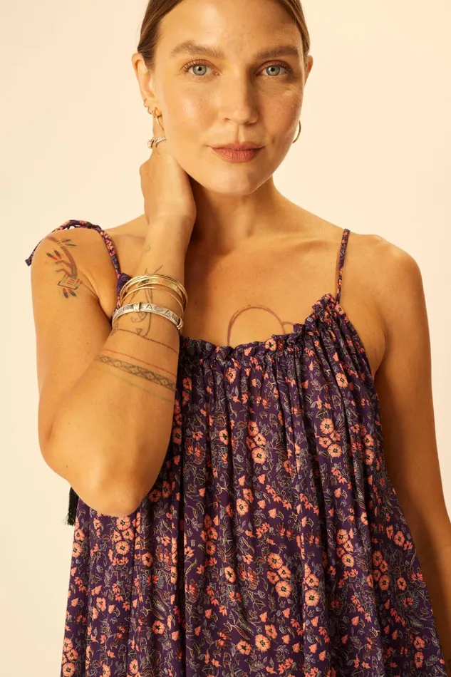 Jerusha Mini Petite Fleur Aubergine Women Natalie Martin Dresses