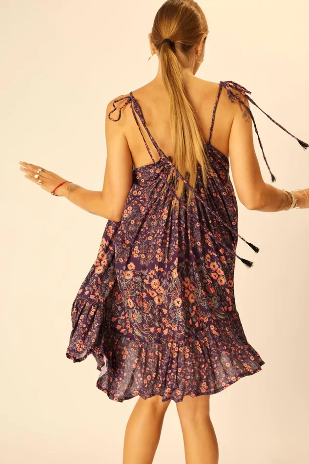 Jerusha Mini Petite Fleur Aubergine Women Natalie Martin Dresses
