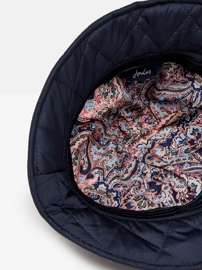 Joules Accessories Girls Navy Quilted Bucket Hat
