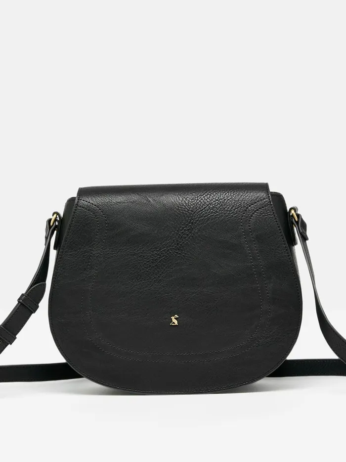 Joules Bags Women Black Outlet Saddle Leather Bag