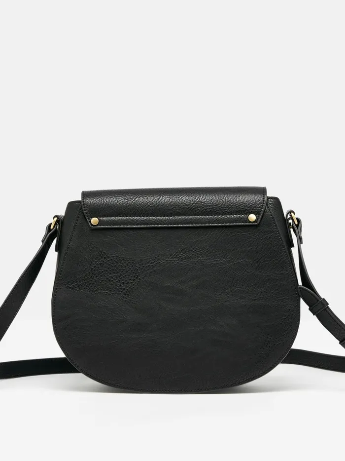 Joules Bags Women Black Outlet Saddle Leather Bag