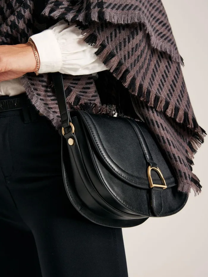 Joules Bags Women Black Soft Leather Cross Body Bag