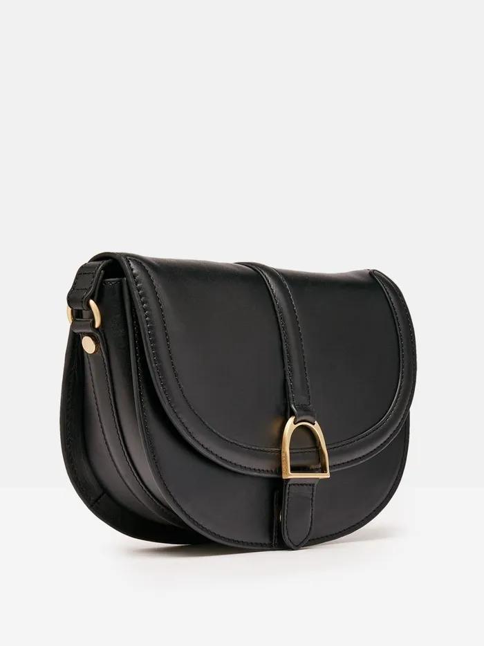 Joules Bags Women Black Soft Leather Cross Body Bag