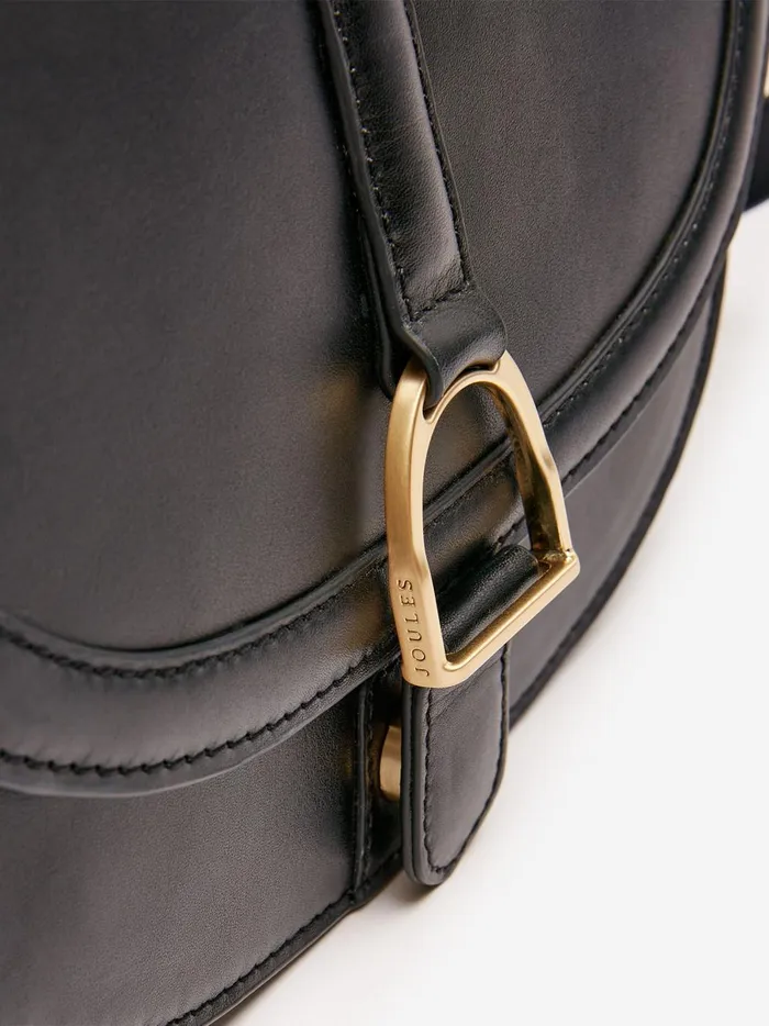 Joules Bags Women Black Soft Leather Cross Body Bag