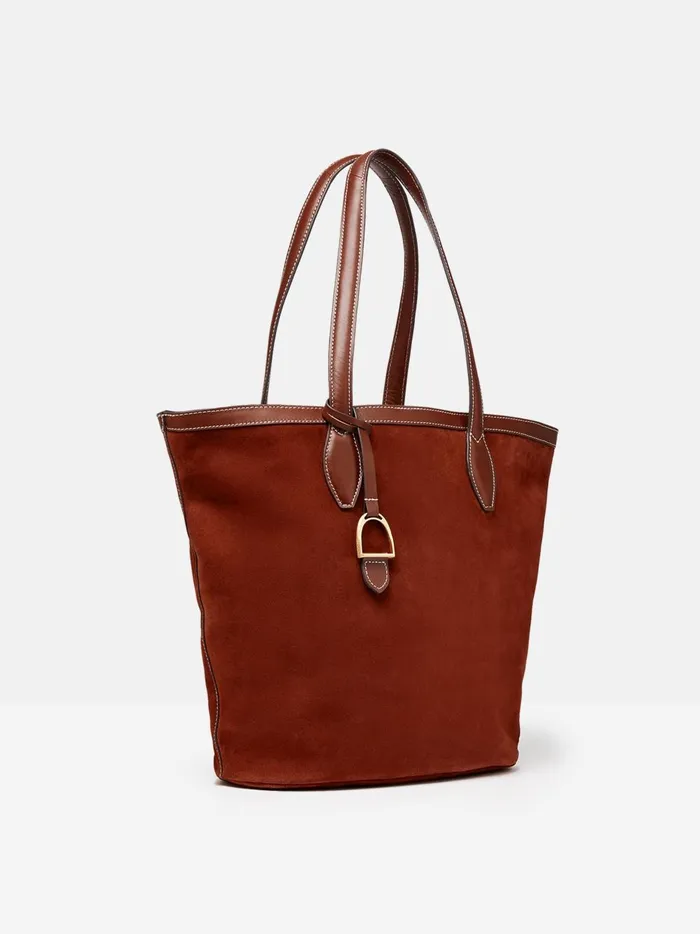 Joules Bags Women Brown Suede Tote Shopper Bag