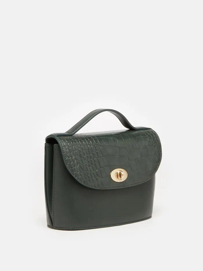 Joules Bags Women Green Faux Leather Croc Effect Cross Body Bag
