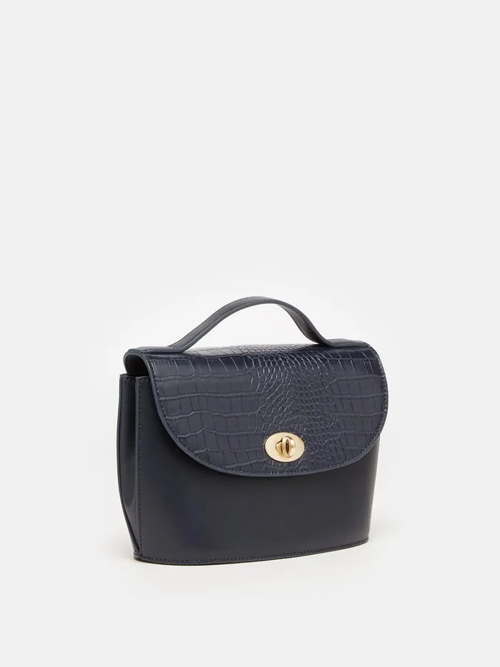 Joules Bags Women Navy Faux Leather Croc Effect Cross Body Bag