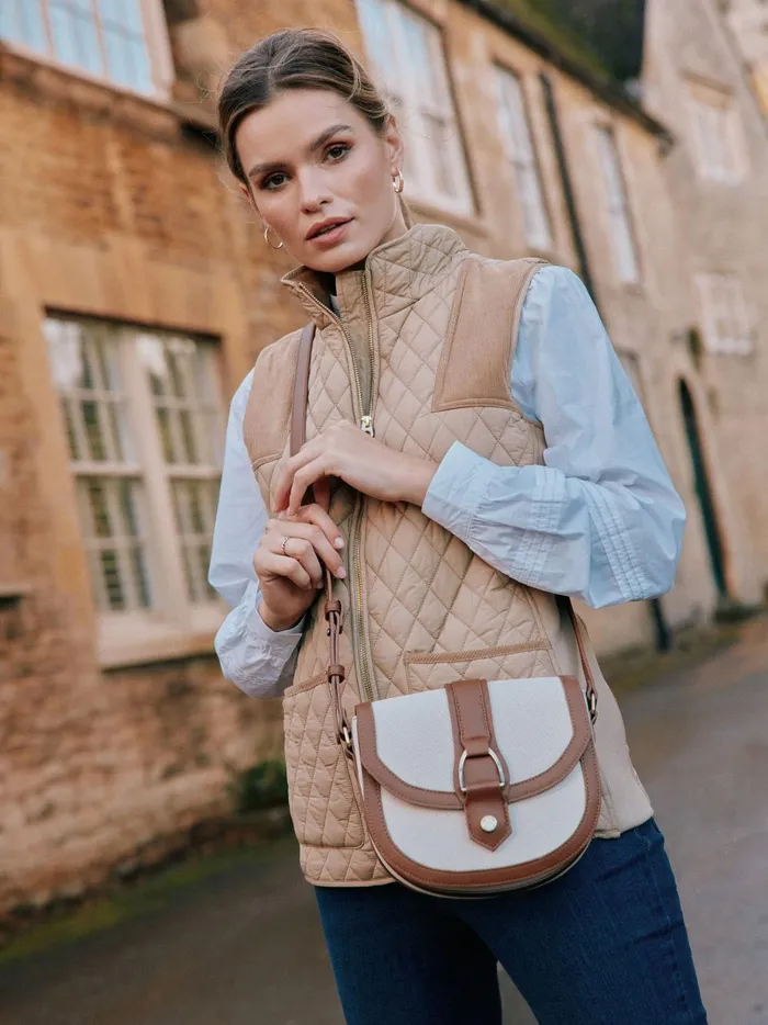 Joules Bags Women Tan Canvas Cross Body Bag