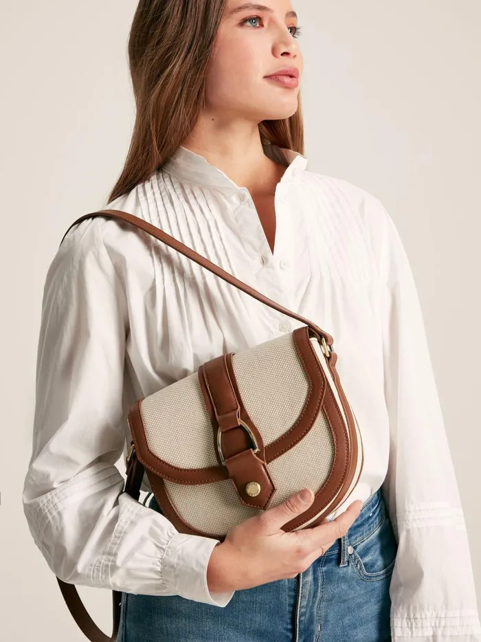 Joules Bags Women Tan Canvas Cross Body Bag