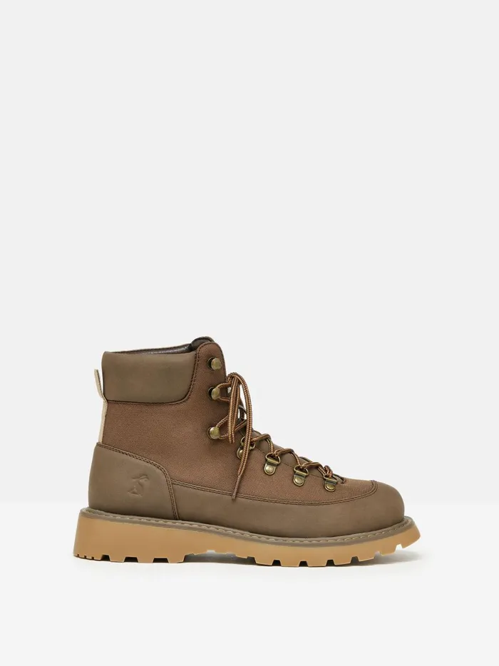 Joules Boots WomenMen Chocolate Brown LaceUp Boots