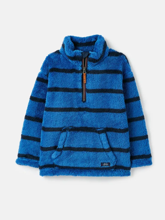 Joules Coats and Jackets Boys Blue Quarter Zip Fleece