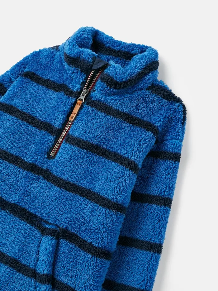 Joules Coats and Jackets Boys Blue Quarter Zip Fleece