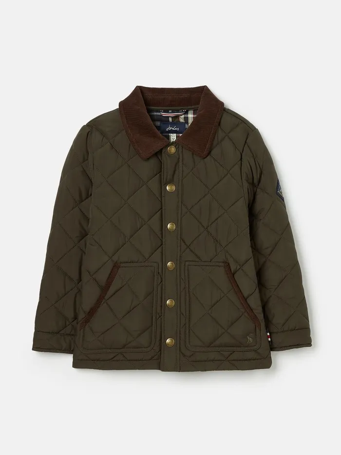 Joules Coats and Jackets Boys Green Diamond Quilted Jacket