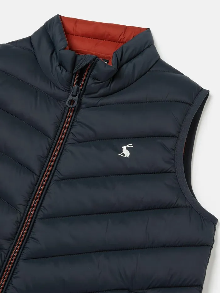 Joules Coats and Jackets Boys Navy Blue Packable Padded Gilet