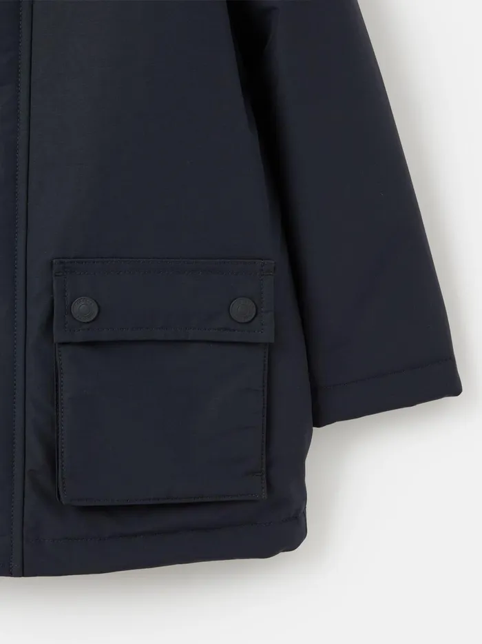 Joules Coats and Jackets Boys Navy Blue Waterproof Coat With Hood