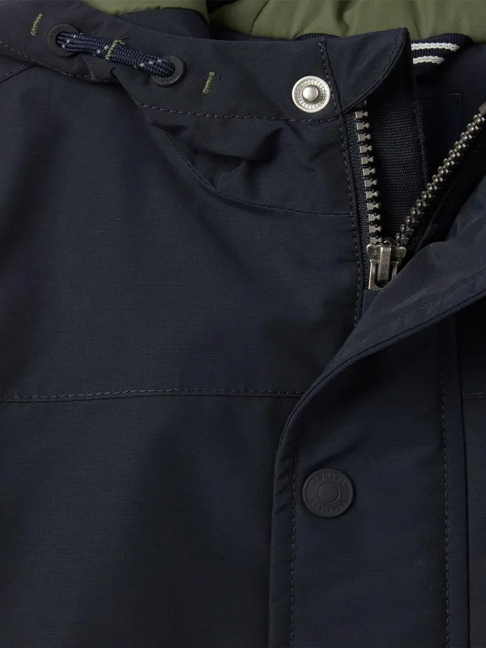 Joules Coats and Jackets Boys Navy Blue Waterproof Coat With Hood