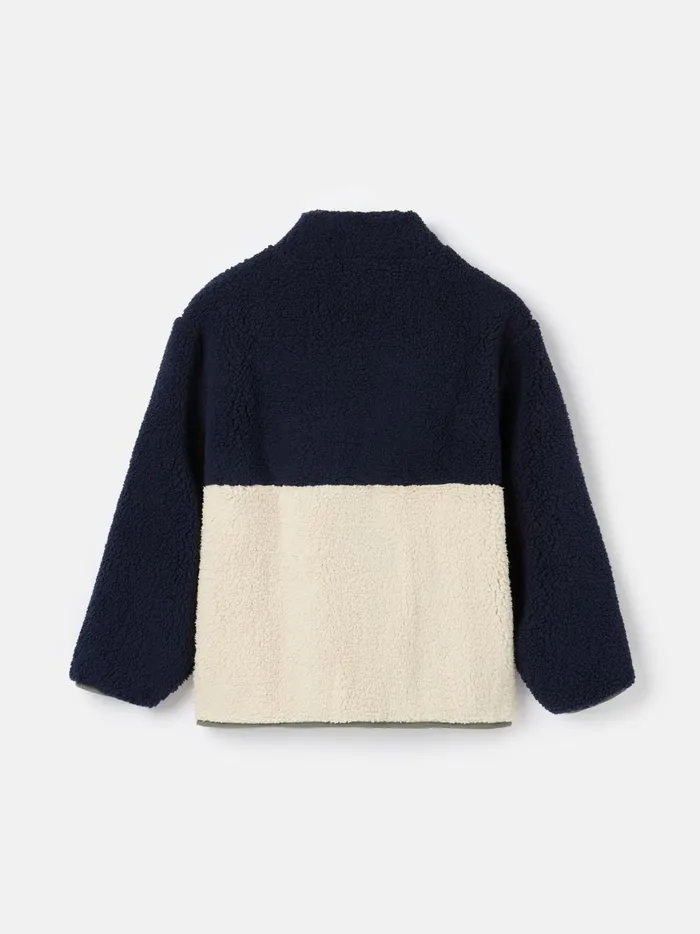 Joules Coats and Jackets Boys Navy Blue Zip Up Borg Fleece Jacket