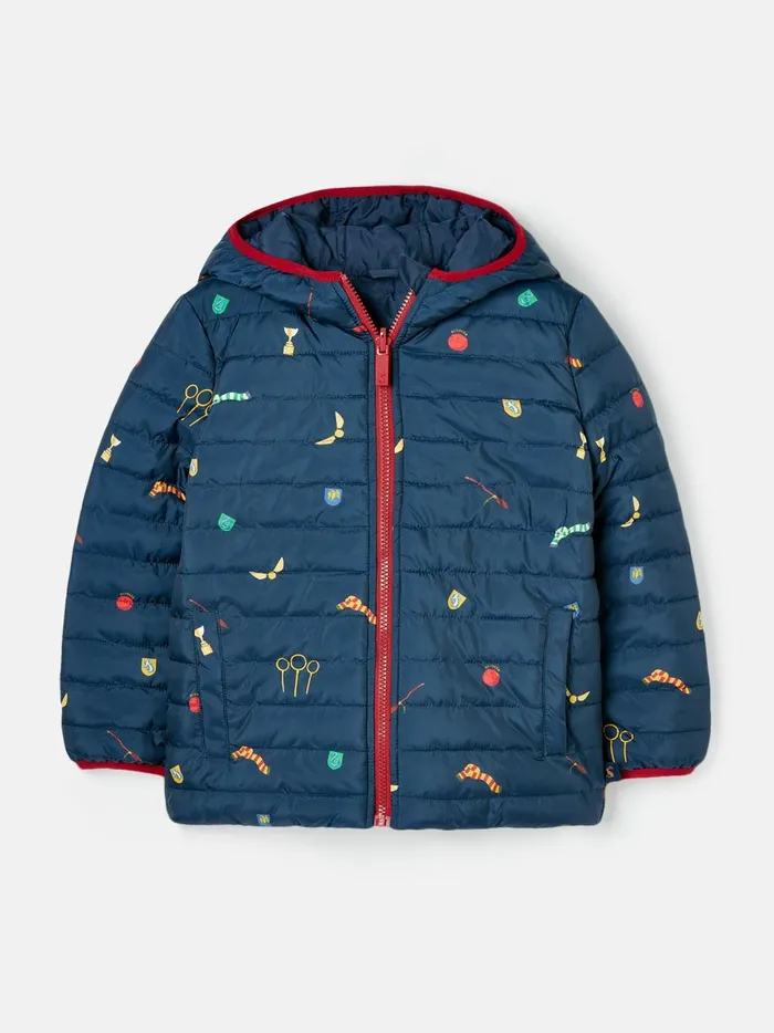 Joules Coats and Jackets GirlsBoys Navy Blue Showerproof Reversible Coat