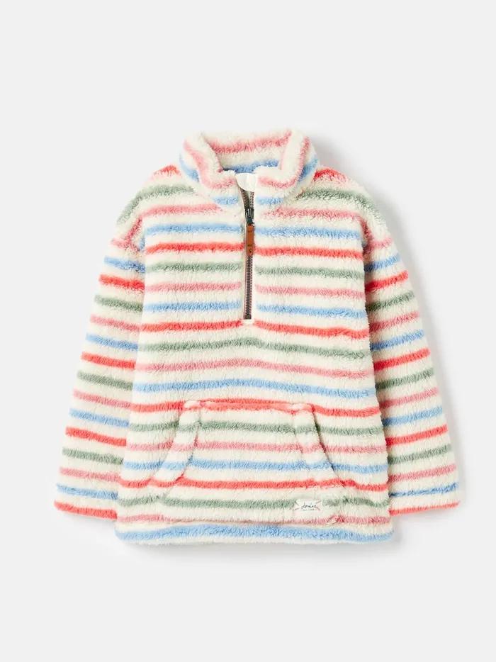 Joules Coats and Jackets Girls Cream Quarter Zip Fleece