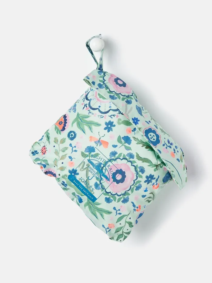 Joules Coats and Jackets Girls Green Waterproof Packable Raincoat