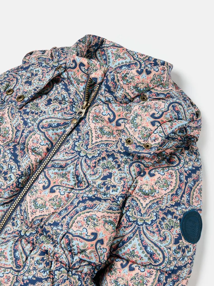 Joules Coats and Jackets Girls Navy Blue Printed Showerproof Coat