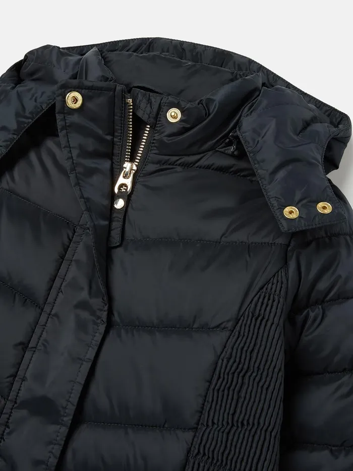 Joules Coats and Jackets Girls Navy Blue Showerproof Padded Coat With Hood