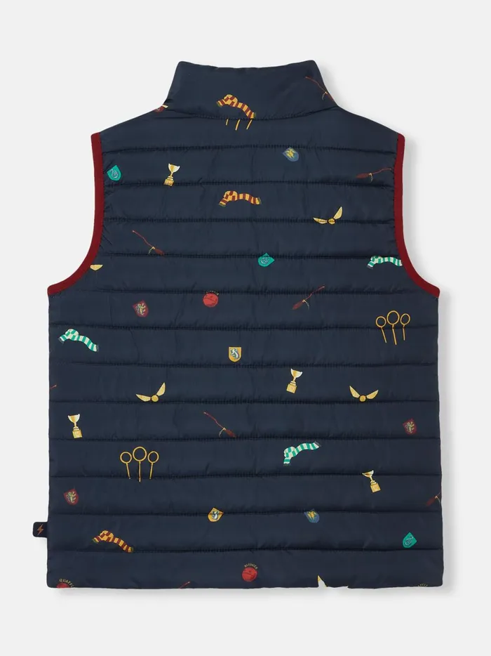 Joules Coats and Jackets Girls Navy Blue Showerproof Reversible Gilet