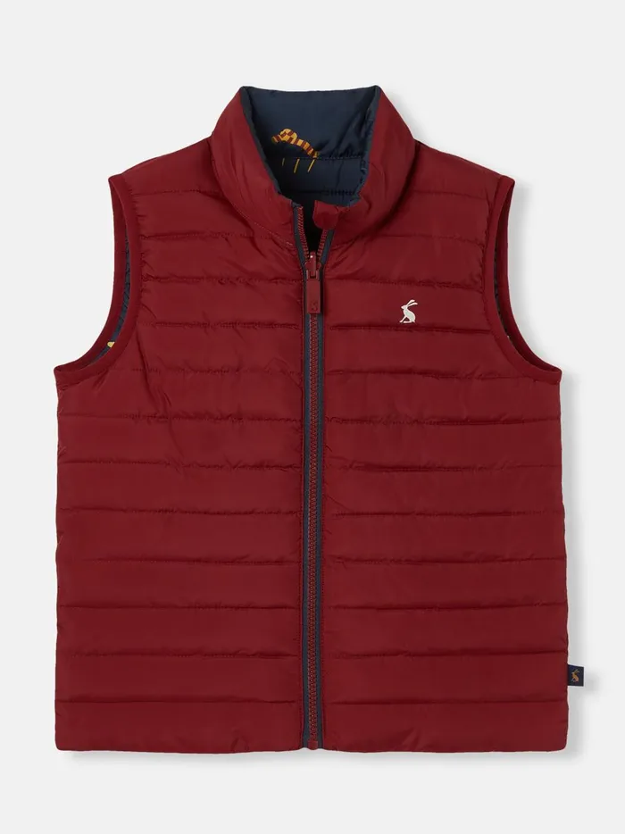 Joules Coats and Jackets Girls Navy Blue Showerproof Reversible Gilet