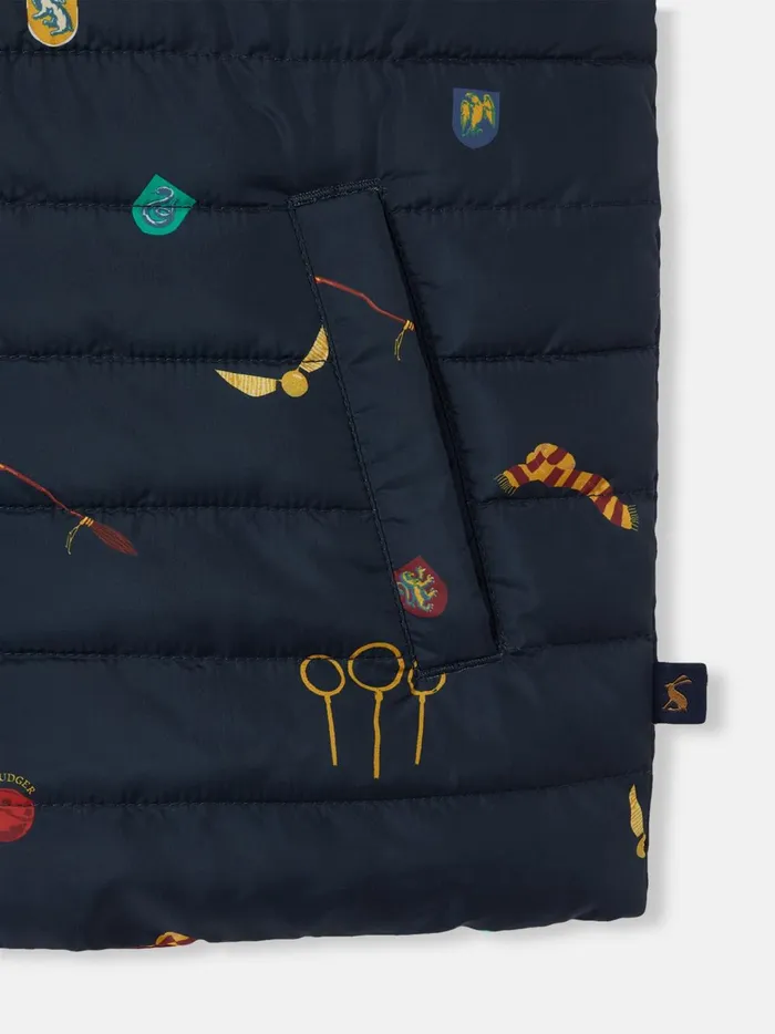 Joules Coats and Jackets Girls Navy Blue Showerproof Reversible Gilet