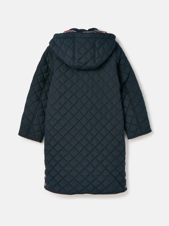 Joules Coats and Jackets Girls Navy Showerproof Padded Quilted Coat