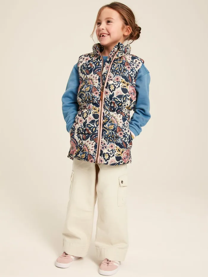 Joules Coats and Jackets Girls Paisley Print Padded Gilet