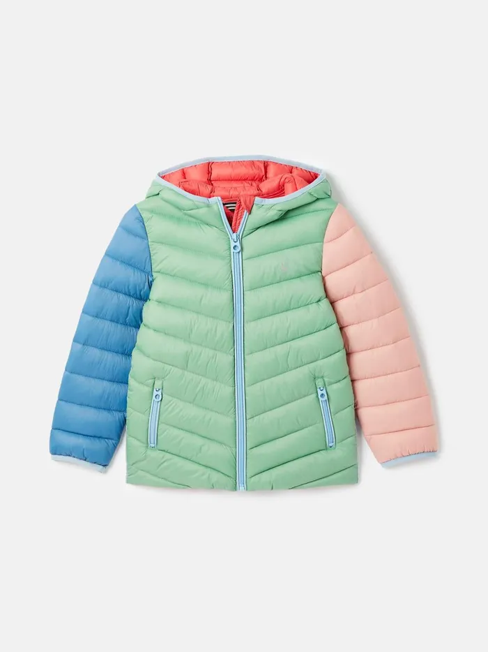 Joules Coats and Jackets Girls Pink Showerproof Padded Coat