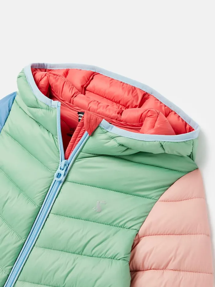 Joules Coats and Jackets Girls Pink Showerproof Padded Coat