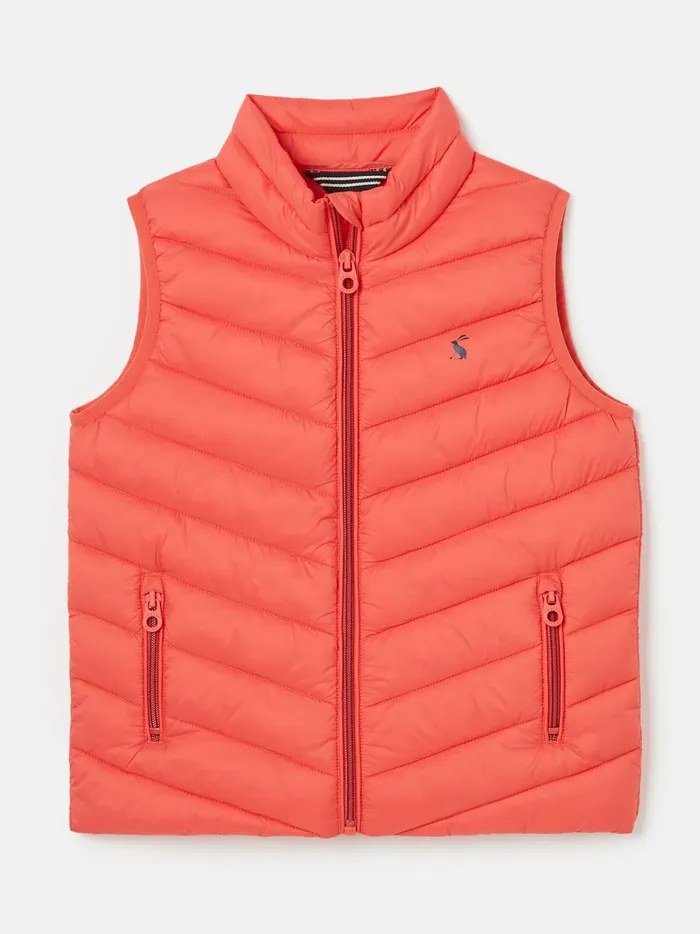 Joules Coats and Jackets Girls Pink Showerproof Padded Gilet