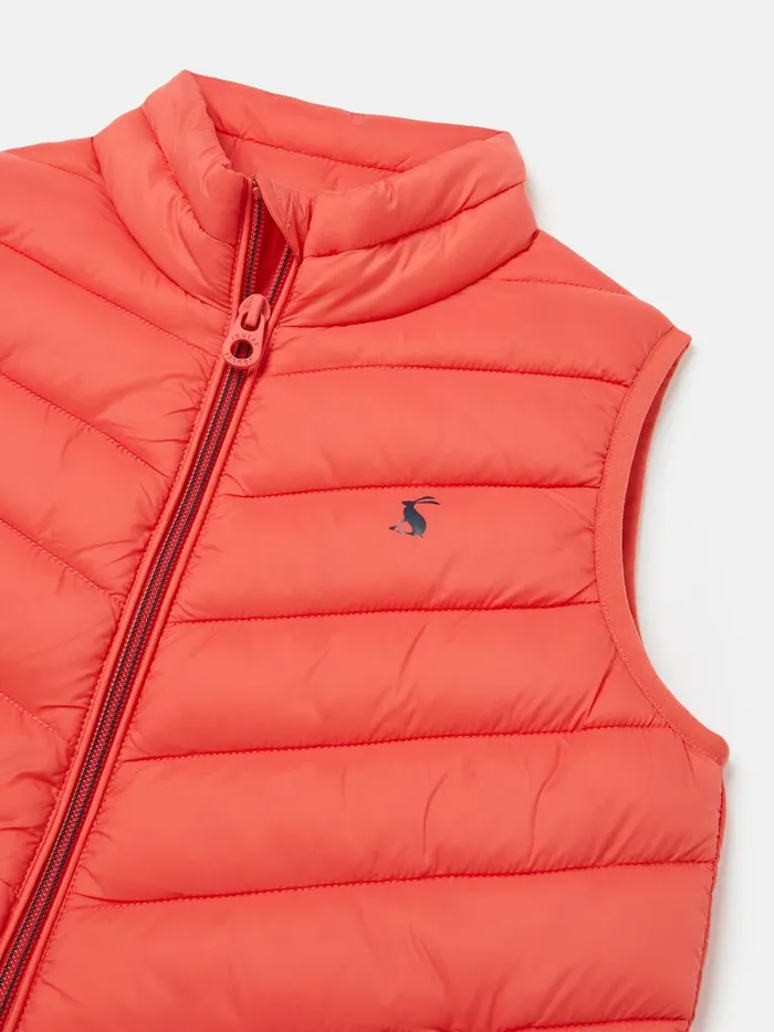 Joules Coats and Jackets Girls Pink Showerproof Padded Gilet