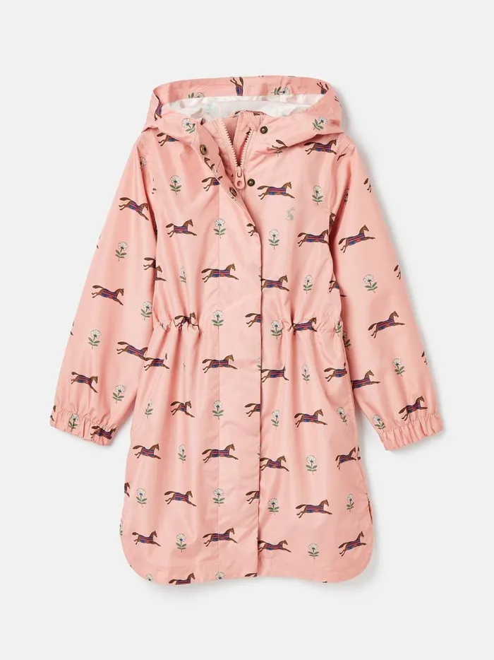 Joules Coats and Jackets Girls Pink Waterproof Packable Raincoat