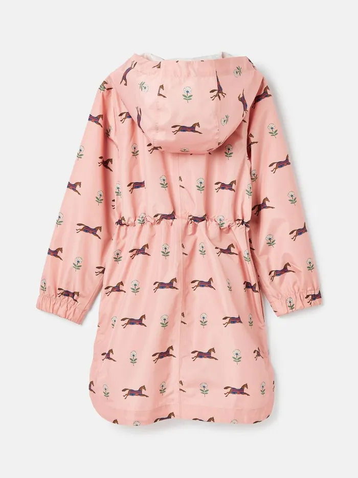 Joules Coats and Jackets Girls Pink Waterproof Packable Raincoat