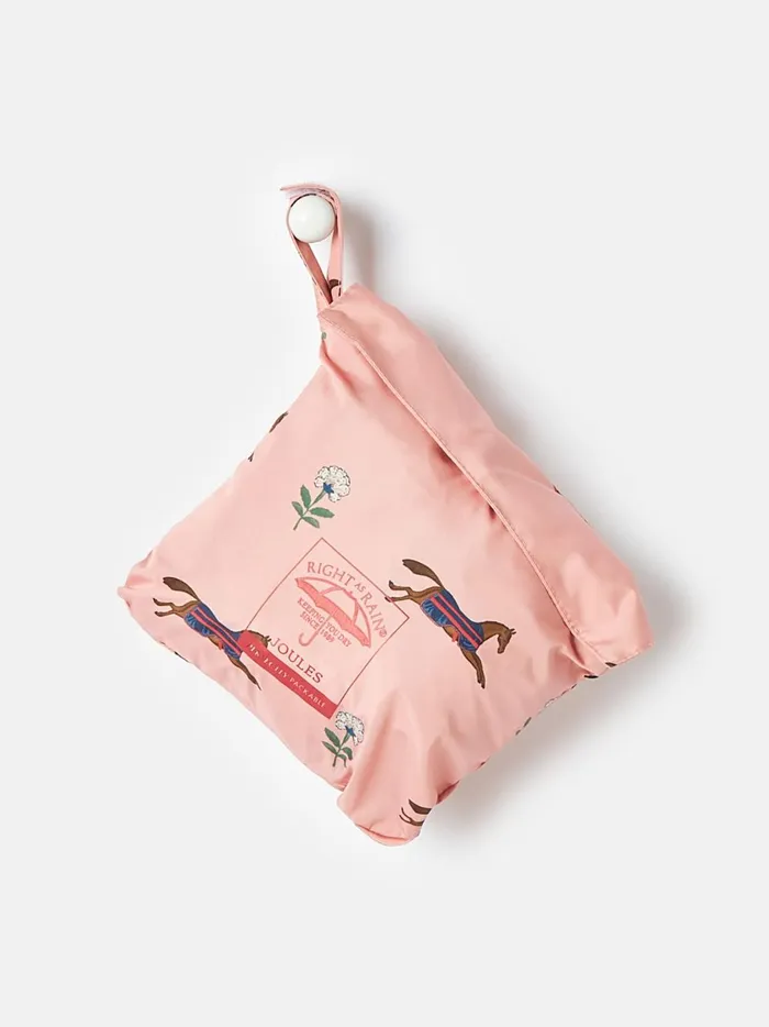 Joules Coats and Jackets Girls Pink Waterproof Packable Raincoat