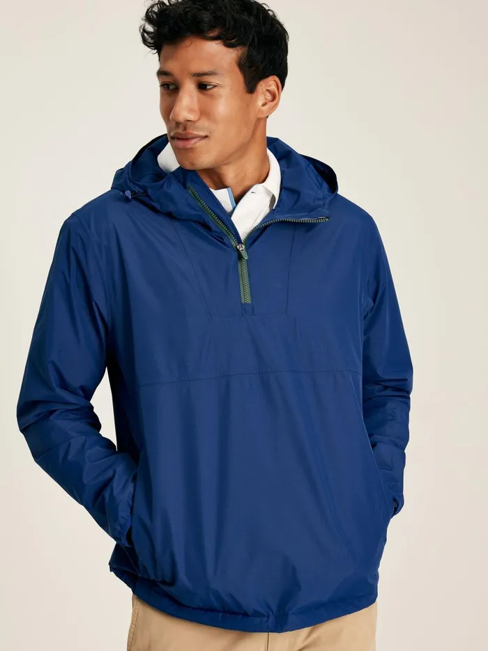 Joules Coats and Jackets Men Blue Popover Waterproof Jacket