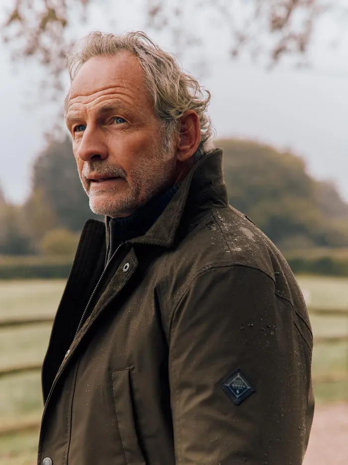 Joules Coats and Jackets Men Brown Fleece Lined Waterproof Jacket With Corduroy Collar
