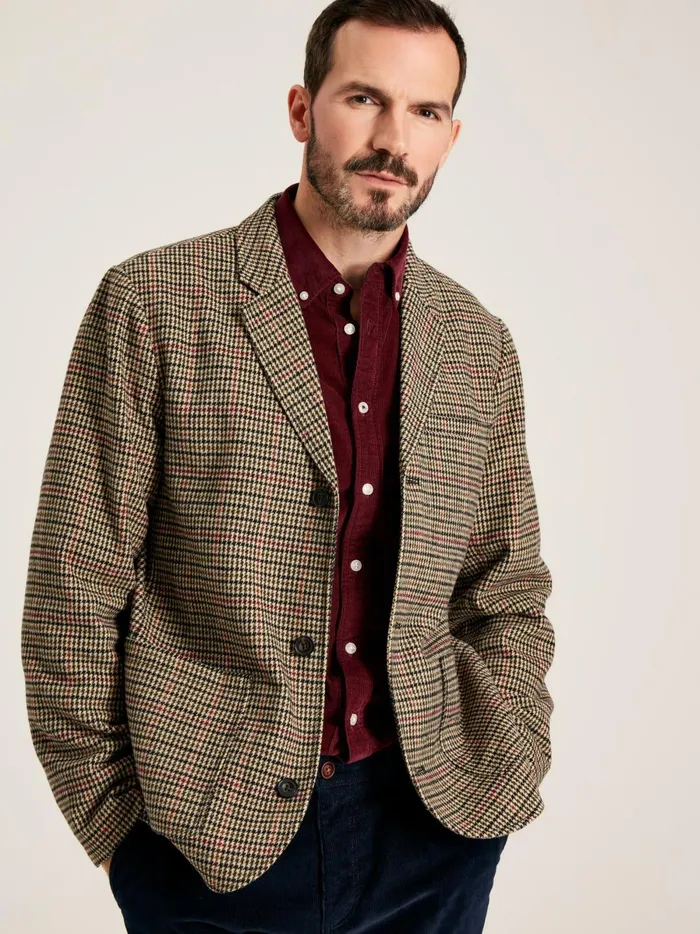 Joules Coats and Jackets Men Brown Tweed Blazer