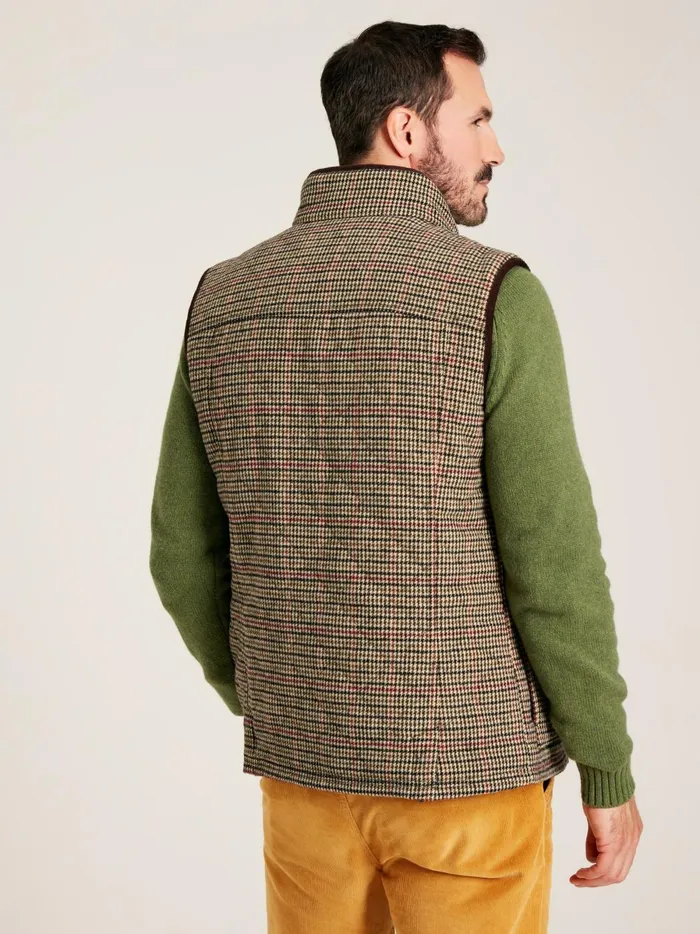 Joules Coats and Jackets Men Brown Tweed Gilet