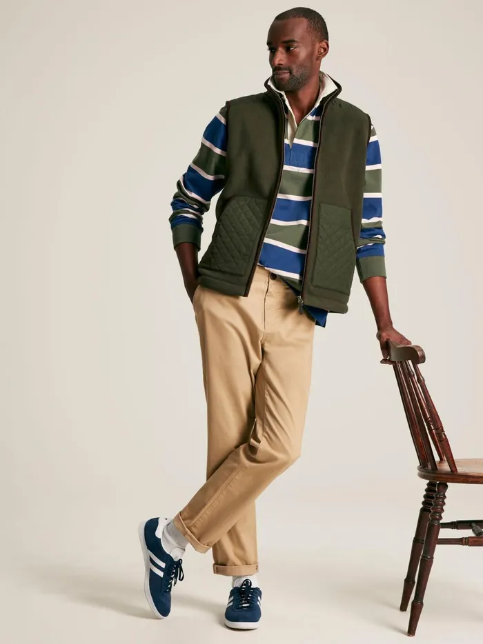 Joules Coats and Jackets Men Green Full Zip Fleece Gilet