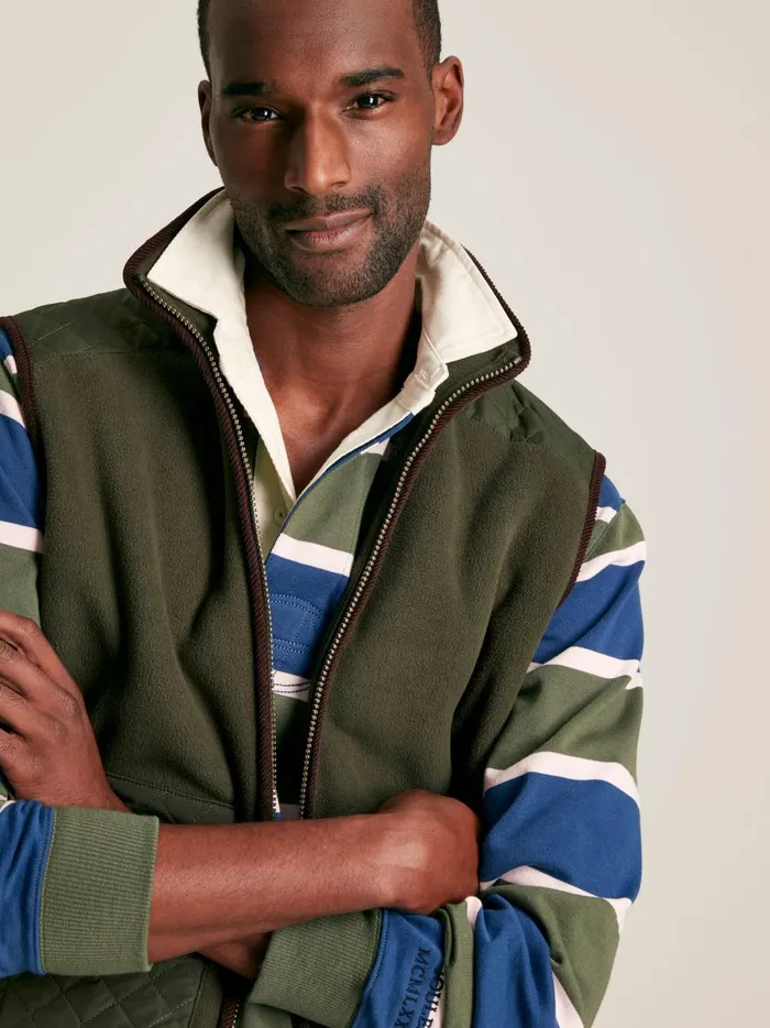 Joules Coats and Jackets Men Green Full Zip Fleece Gilet