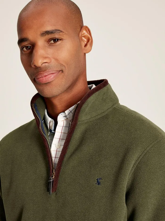 Joules Coats and Jackets Men Green Quarter Zip Fleece