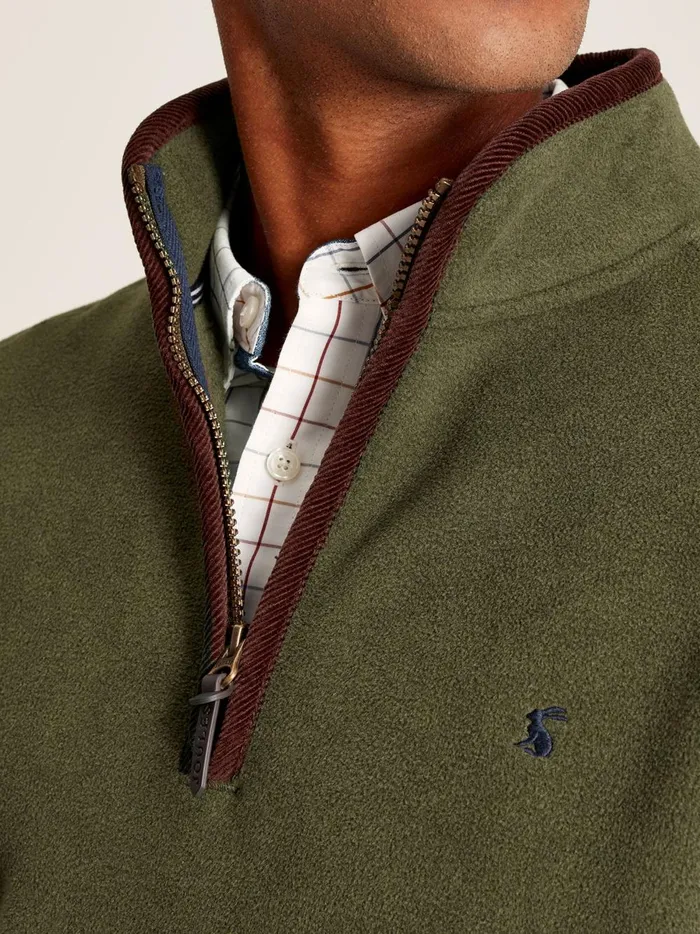 Joules Coats and Jackets Men Green Quarter Zip Fleece