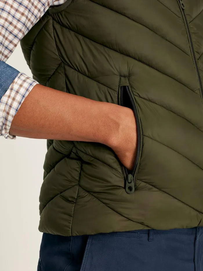 Joules Coats and Jackets Men Green Showerproof Padded Gilet