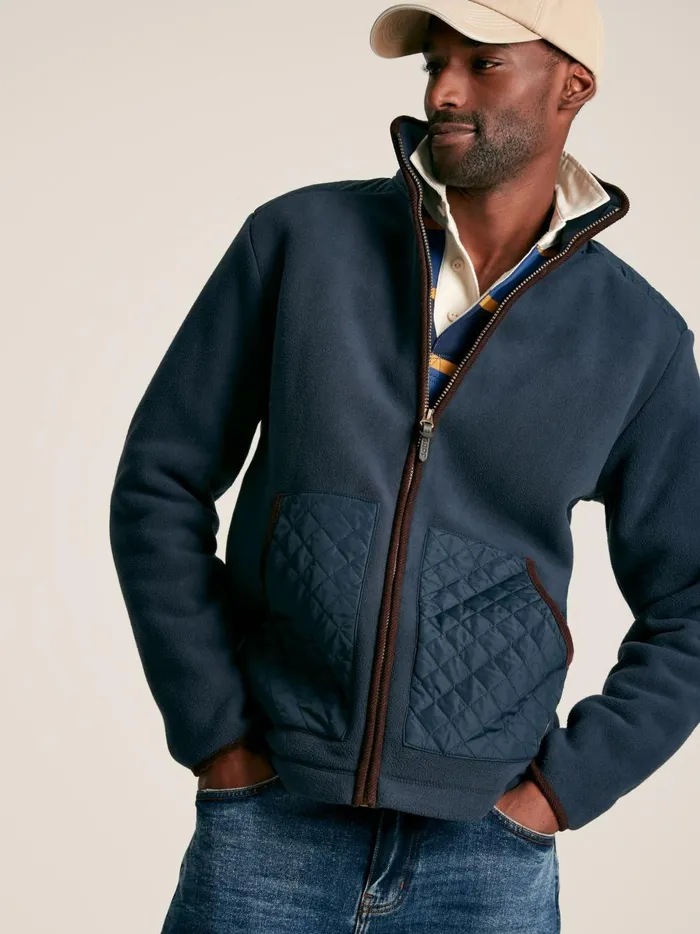Joules Coats and Jackets Men Navy Full Zip Fleece Jacket