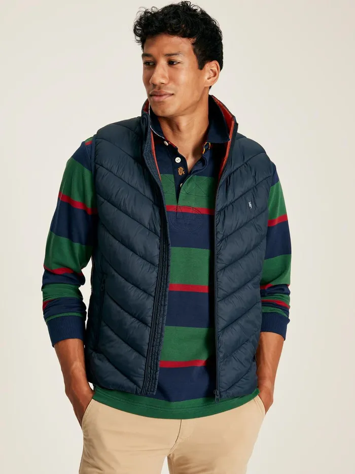Joules Coats and Jackets Men Navy Showerproof Padded Gilet